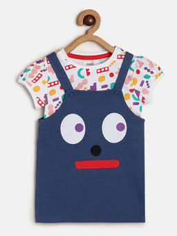 MINI KLUB - Baby Girls Blue Pinny (Set of 2)