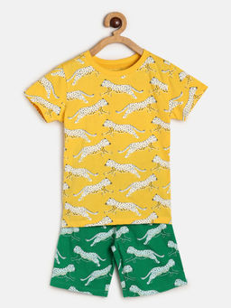 MINI KLUB - Kids Boys Yellow Lounge Wear (Set of 2)