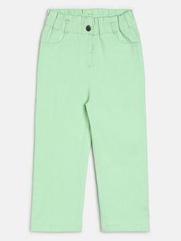 MINI KLUB - Kids Girls Green Woven Pants