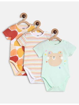 MINI KLUB - Baby Boys Multi-Color Body Suit (Pack of 3)