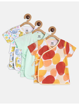 MINI KLUB - Baby Boys Multi-Color Front Open Vest (Pack of 3)