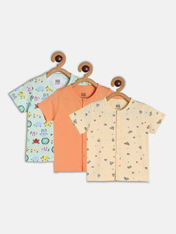 MINI KLUB - Baby Boys Multi-Color Front Open Vest (Pack of 3)