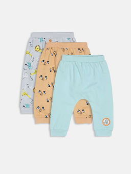 MINI KLUB - Baby Boys Multi-Color Knit Bottom (Pack of 3)