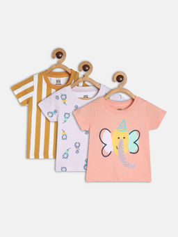 MINI KLUB - Baby Boys Multi-Color T-Shirt (Pack of 3)