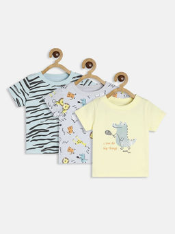 MINI KLUB - Baby Boys Multi-Color T-Shirt (Pack of 3)