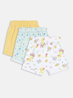 MINI KLUB - Baby Girls Multi-Color Shorts (Pack of 3)
