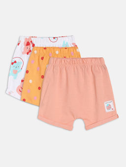 MINI KLUB - Baby Girls Multi-Color Shorts (Pack of 3)