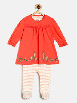 MINI KLUB - Baby Girls Red Sleep Suit