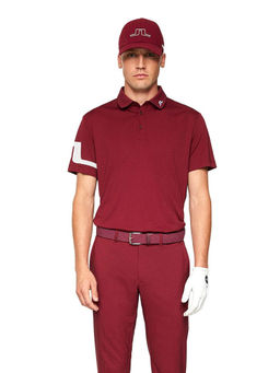 J.Lindeberg - Heath Regular Fit Cabernet Golf Polo T-Shirt
