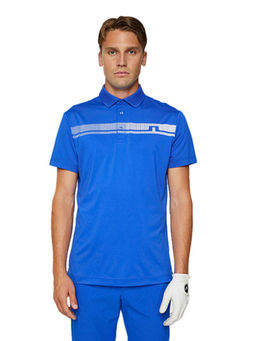 J.Lindeberg - Klas Regular Fit Club Blue Golf Polo T-Shirt