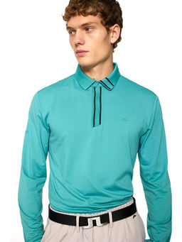 J.Lindeberg - Viktor Long Sleeve Teal Golf Polo T-Shirt