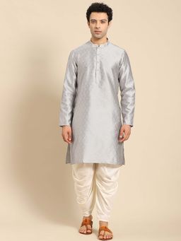 Amodh by Kisah - Men Grey Kurta (Set of 2)