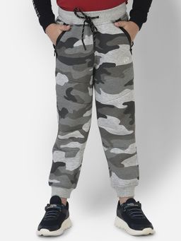 CRIMSOUNE CLUB - Boy Grey Joggers In Camouflage Print