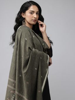 ArtEastri - Handloom Grey Jamdani Cotton Dupatta