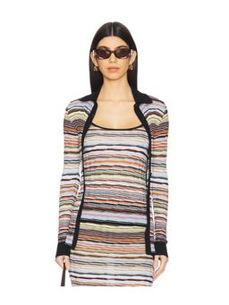 Missoni - Long Sleeve Shirt in Multicolor With Blue Tones