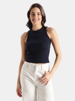 Jockey - A192 Women Cotton Slim Fit Racerback Styled Tank Top-Navy Blazer