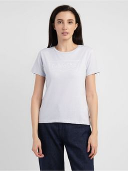 Levi's - Womens Brand Logo Crew Neck T-shirts - Blue