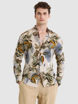 Snitch - Multi-Color Printed Slim Fit Shirt