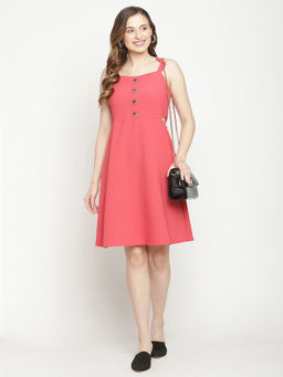 Madame - Coral Midi Skater Dress