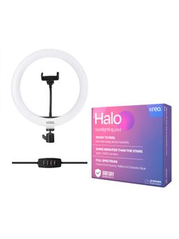 Kreo - Halo 12 Inch Selfie Ring Light 3 Colour Modes Best for Reels, YouTube, Makeup Ring Flash White