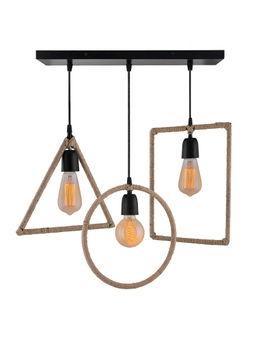 Homesake - Linear Chandelier Hemp Rope Pendant Light