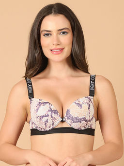 PrettyCat - Monogram Shine Straps Underwire Sexy Push up Bra