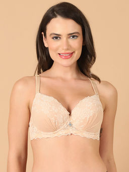 PrettyCat - Women High Quality Floral Trim Lace T-Shirt Bra