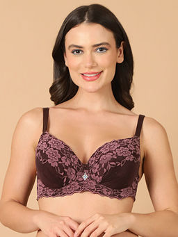 PrettyCat - Women High Quality Floral Trim Lace T-Shirt Bra