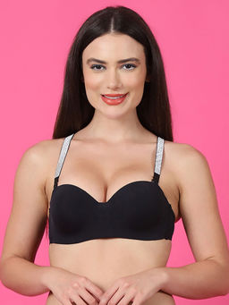 PrettyCat - Shine Strap Sexy Half Cup Underwire Balconette Bra