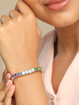 Mia by Tanishq - Dazzling Prism Silver Bracelet