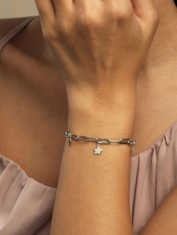 Mia by Tanishq - Starry Link Silver Bracelet
