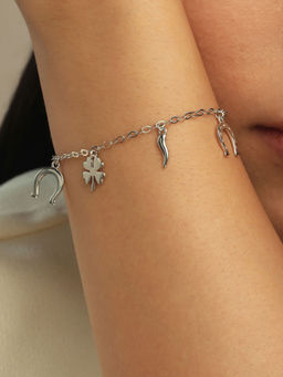 Mia by Tanishq - Lucky Charms Silver Bracelet