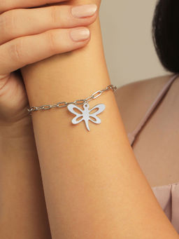 Mia by Tanishq - Ethereal Wings Silver Bracelet