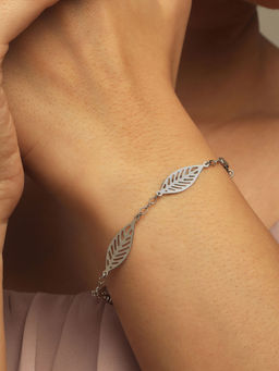 Mia by Tanishq - Leafy Shine Silver Bracelet