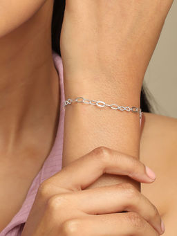 Mia by Tanishq - Sleek Chain Silver Bracelet