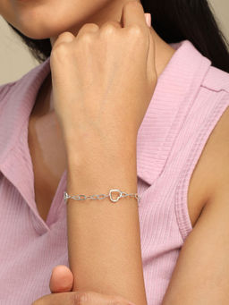 Mia by Tanishq - Love Links Silver Bracelet