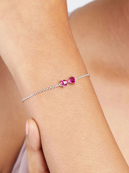 Mia by Tanishq - Glamorous Sparkling Silver Bracelet
