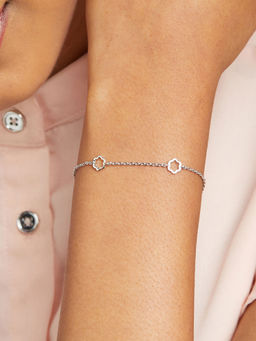 Mia by Tanishq - Polished Petite Silver Bracelet