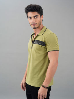 ROOKIES - Moss Stone Half Sleeves Pique Polo Tee