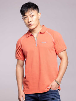 ROOKIES - Burnt Sienna Half Sleeves Pioue Polo Tee