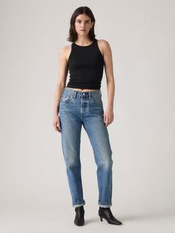 Levi's - Women's 501 Indigo Straight Fit High Rise Jeans