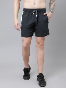 Dpassion - Men Grey Polyester Quick Dry Gym and Running Sports Shorts
