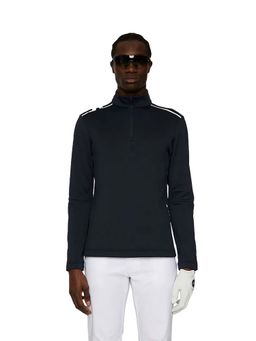 J.Lindeberg - Navy Blue Men's Vinnie Quarter Zip Mid Layer Sweatshirt