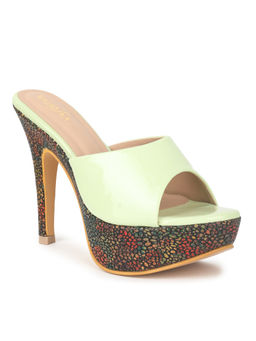 VALIOSAA - Green Casual Solid-plain Stilettos