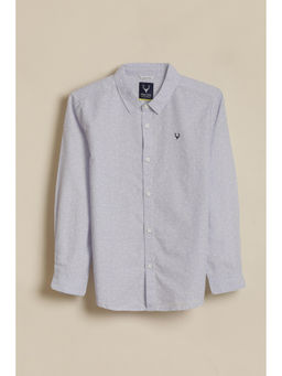 Allen Solly - Boys Purple Cotton Regular Fit Shirt