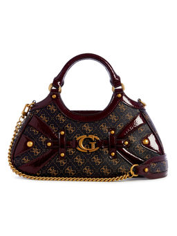 Guess - Brown Printed Sling Bag with Detchable Strap