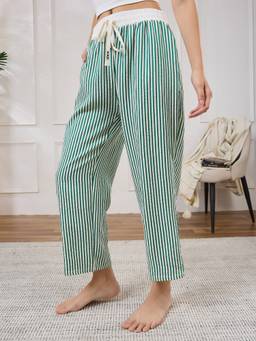 G Heist - Women Striped Summer Turquoise Lounge Pant