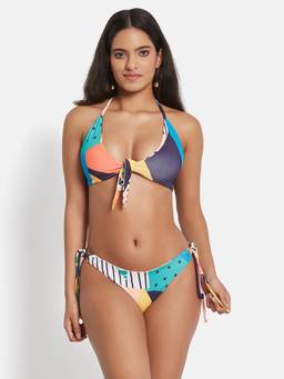 G Heist - Women Halter Beachwear Swim Bikini Top And Bottom