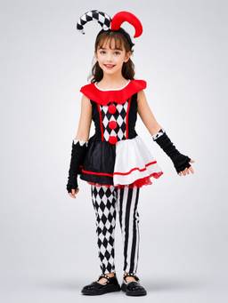 Little Surprise Box - Checkered Joker Jester, Kids Halloween Costume Dress Up