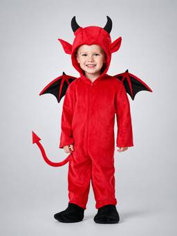 Little Surprise Box - Black Red Devil, Kids Halloween Costume Fancy Dress Up